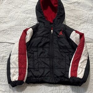 Kids Black and Red Hooded Jacket